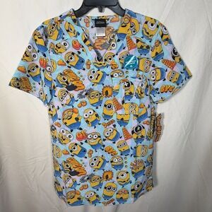 Tooniforms‎ by Cherokee Minions Scrub Top Size XS NWT